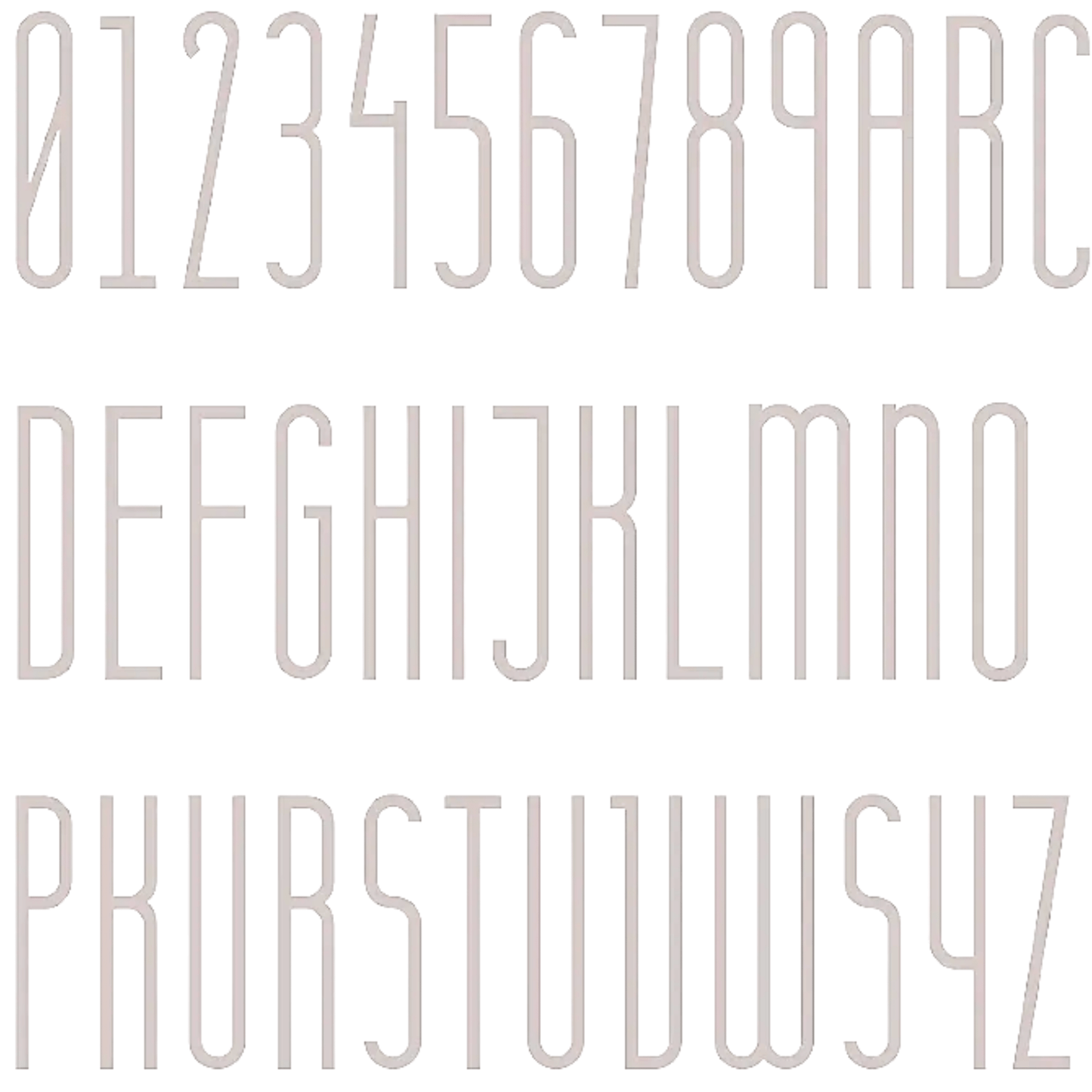 Bayside Luxe - Silver Letters and Numbers - 70mm
