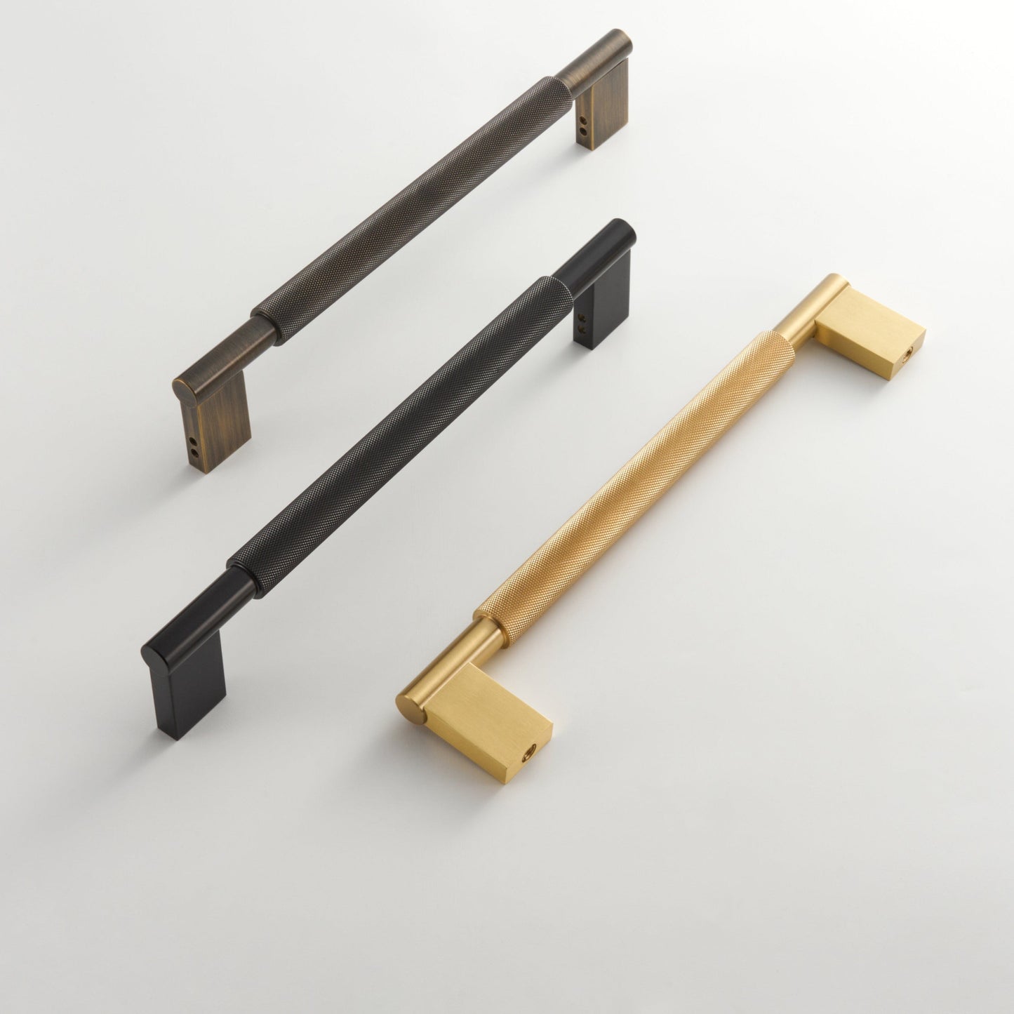 Bayside Luxe - Single Sided Solid Black Brass Brass Door Pull  - Bronte 450 x 55mm (HS418mm)
