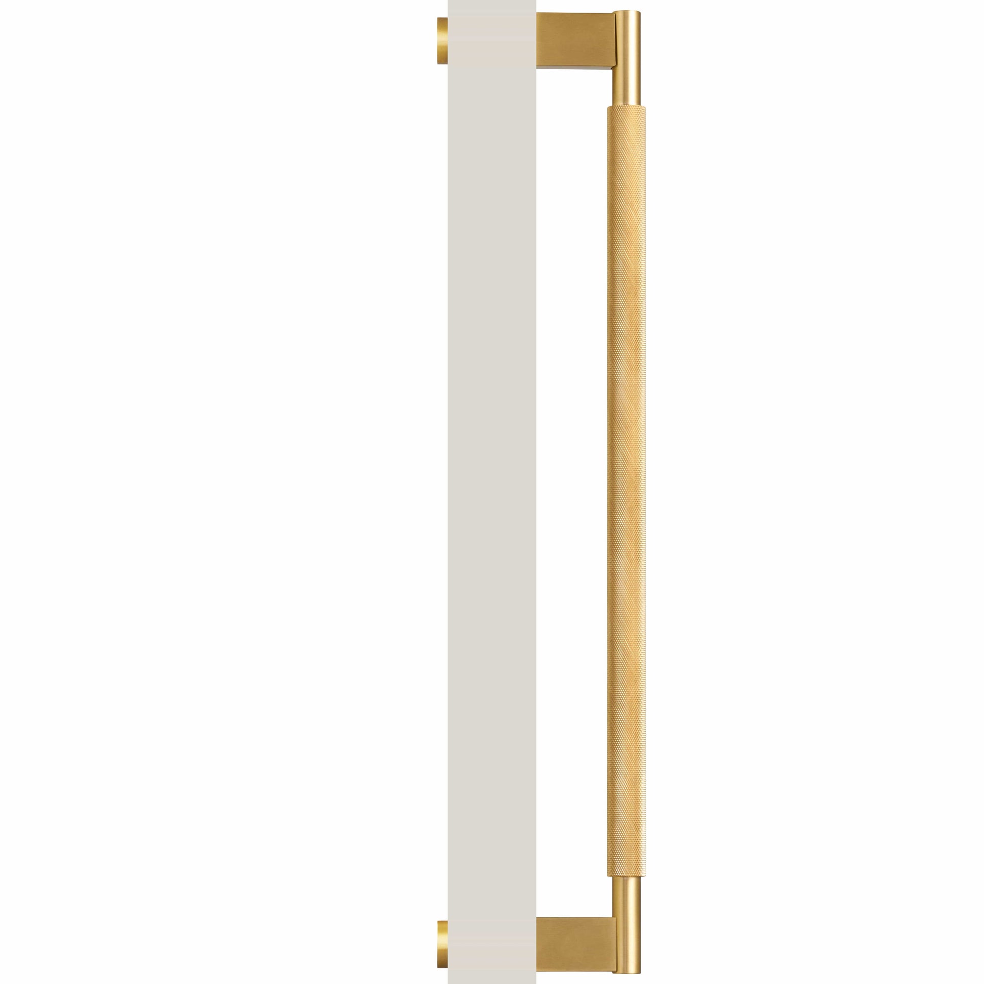 Bayside Luxe - Single Sided Solid Satin Brass Brass Door Pull  - Bronte 450 x 55mm (HS418mm)