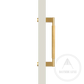 Bayside Luxe - Single Sided Solid Satin Brass Door Pull  - Bronte 300 x 55mm (HS268mm)