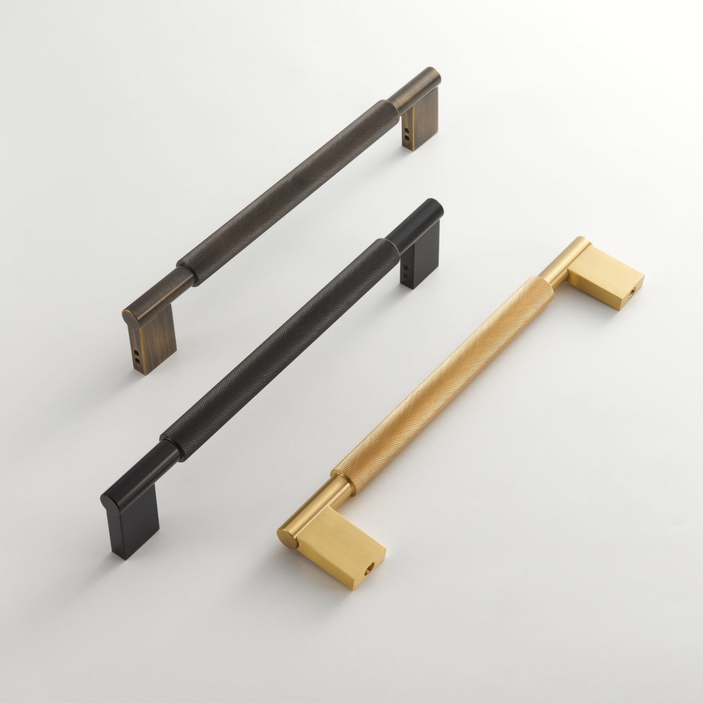 Bayside Luxe - Single Sided Solid Satin Brass Door Pull  - Bronte 300 x 55mm (HS268mm)
