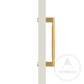 Bayside Luxe - Single Sided Solid Satin Brass Door Pull  - Bronte 300 x 55mm (HS268mm)