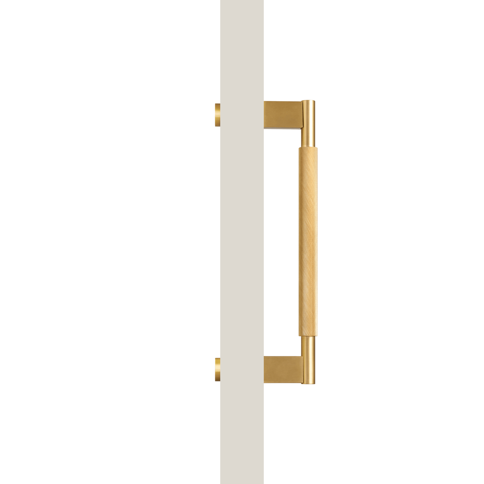 Bayside Luxe - Single Sided Solid Satin Brass Door Pull  - Bronte 300mm