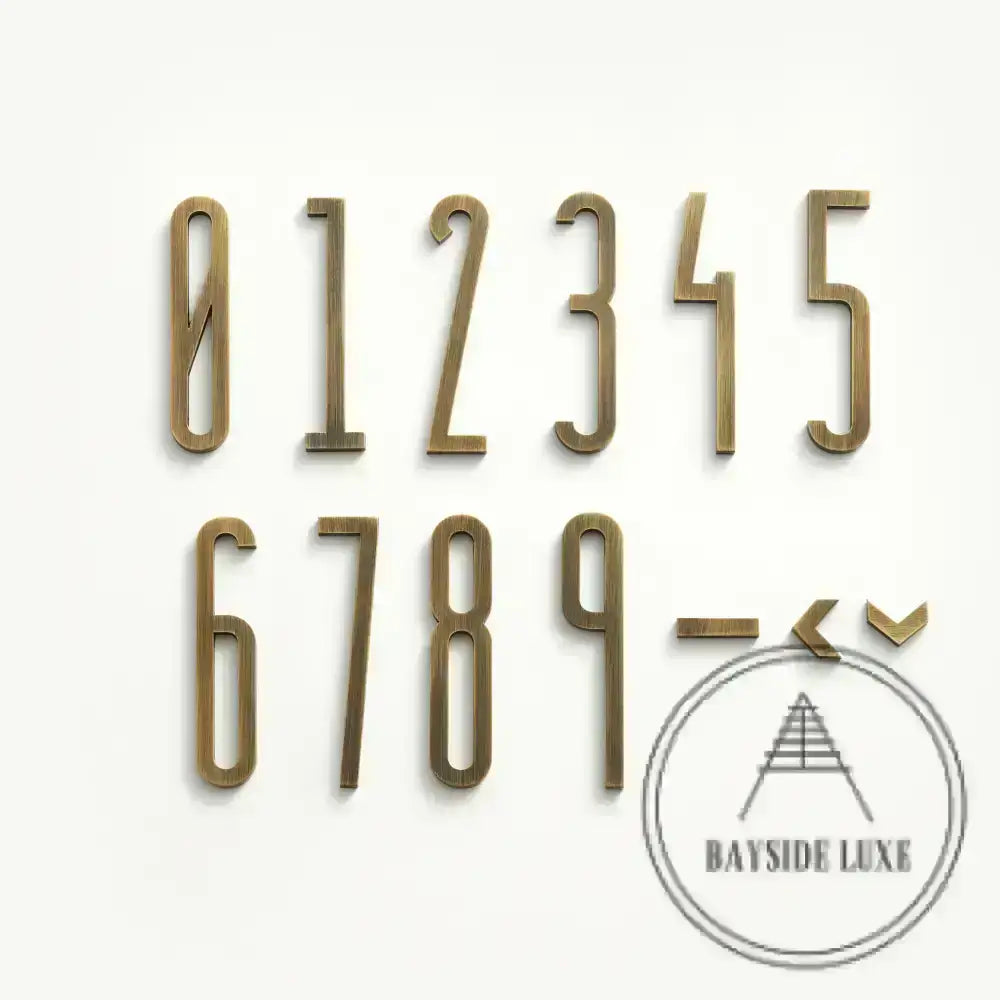 Bayside Luxe - The Gatsby Antique Brass Letters and Numbers - 70mm