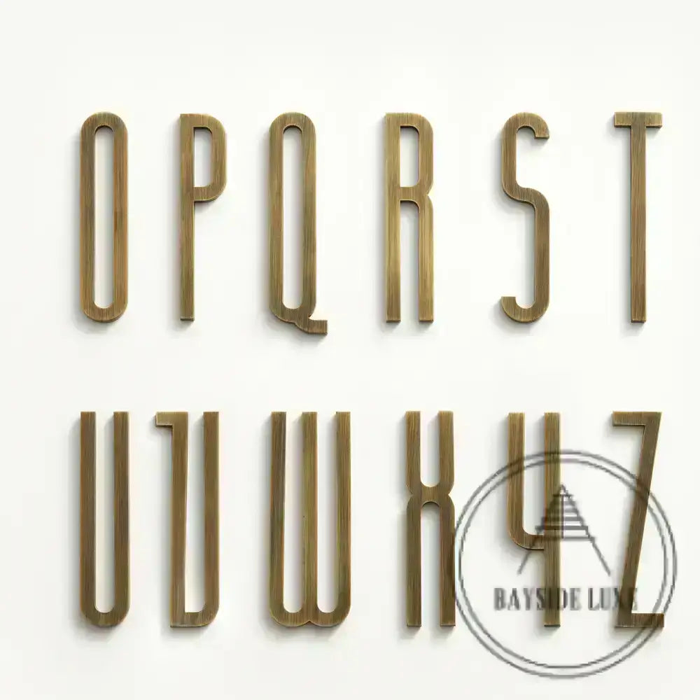 Bayside Luxe - The Gatsby Antique Brass Letters and Numbers - 70mm