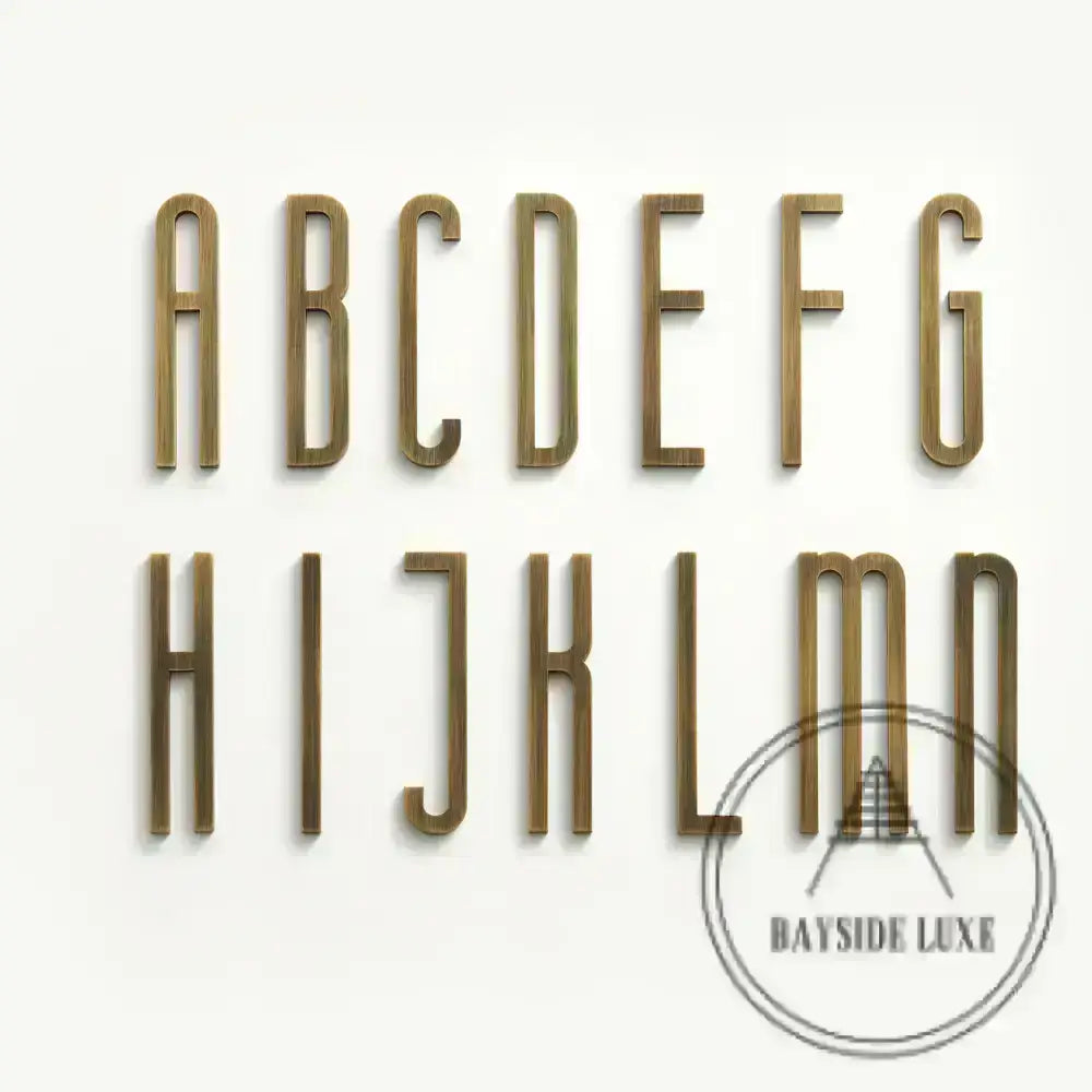 Bayside Luxe - The Gatsby Antique Brass Letters and Numbers - 70mm