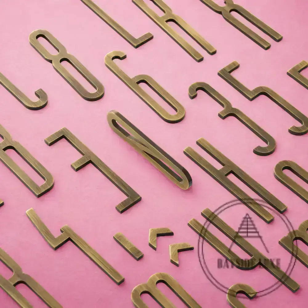 Bayside Luxe - The Gatsby Antique Brass Letters and Numbers - 70mm