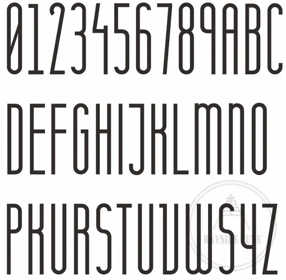 Bayside Luxe - The Gatsby Black Letters and Numbers - 100mm