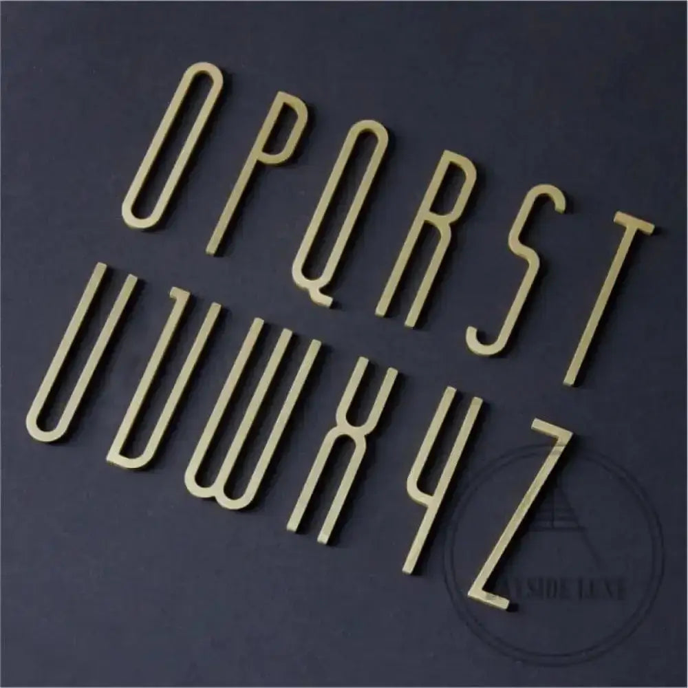 Bayside Luxe - The Gatsby Golden Brass Letters and Numbers - 70mm