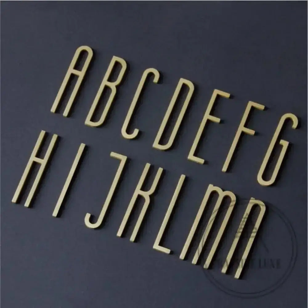 Bayside Luxe - The Gatsby Golden Brass Letters and Numbers - 70mm
