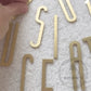 Bayside Luxe - The Gatsby Golden Brass Letters and Numbers - 70mm