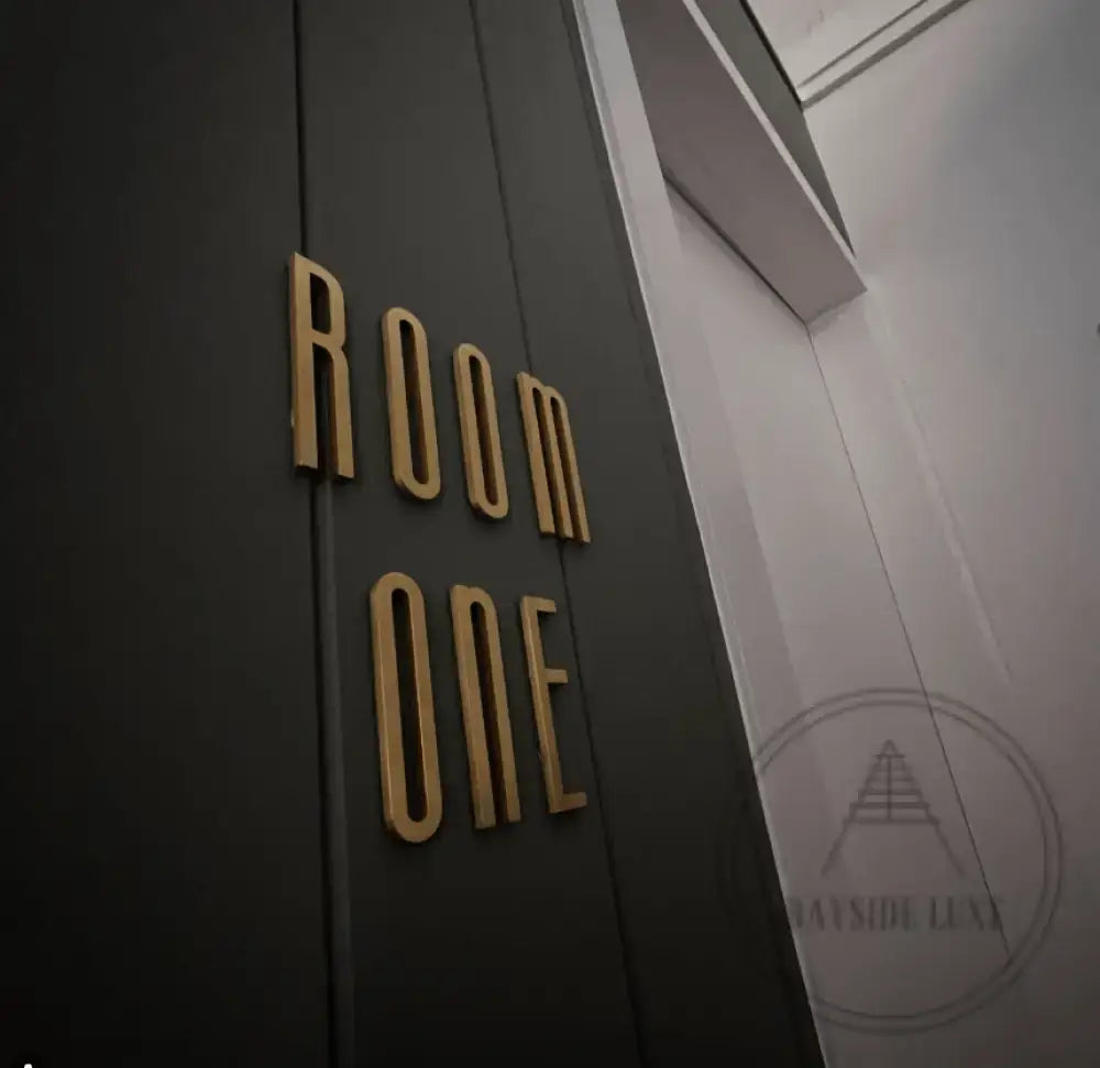 Bayside Luxe - The Gatsby Golden Brass Letters and Numbers - 70mm