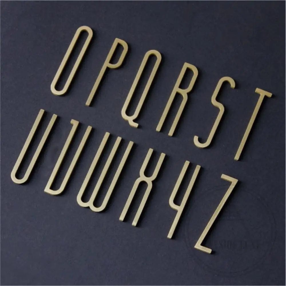 Bayside Luxe - The Gatsby Golden Brass Letters and Numbers - 70mm