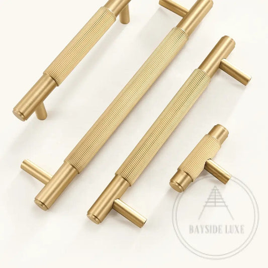 Cabinet Knobs & Handles Bayside Luxe - The Toorak - Satin Brass Luxe Cabinetry Handles