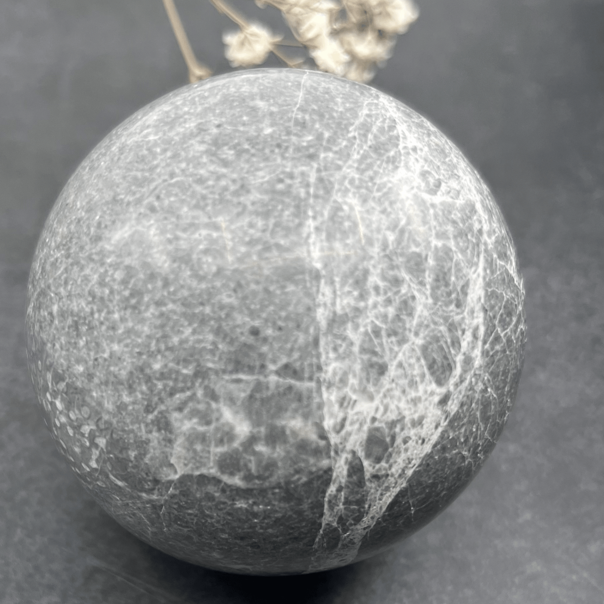 Bayside Luxe Tundra Grey Marble Door Knob - 60mm