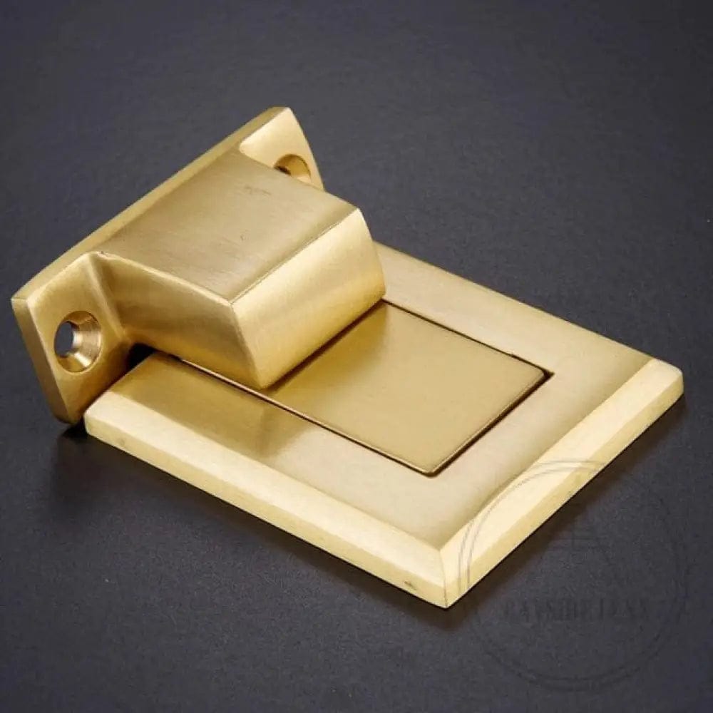 Brushed Gold / Solid Brass Luxe Doorware - Malvern Flush Magnetic Door Stop - Brushed Gold