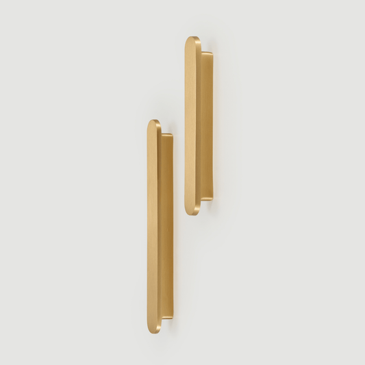 Cabinet Hardware 128 x 17mm (HS96) Bayside Luxe - Canterbury Solid Satin Brass Cabinetry Handles