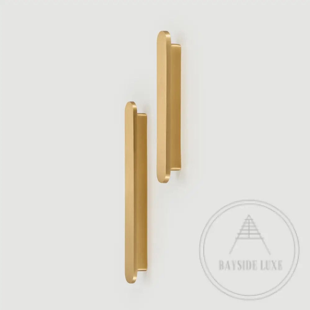 Cabinet Hardware 128 x 17mm (HS96) Bayside Luxe - Canterbury Solid Satin Brass Cabinetry Handles