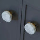 Cabinet Hardware 31 x 22mm / Brass and Marble / Solid Brass and Marble Bayside Luxe - The Luxe Marble Knob