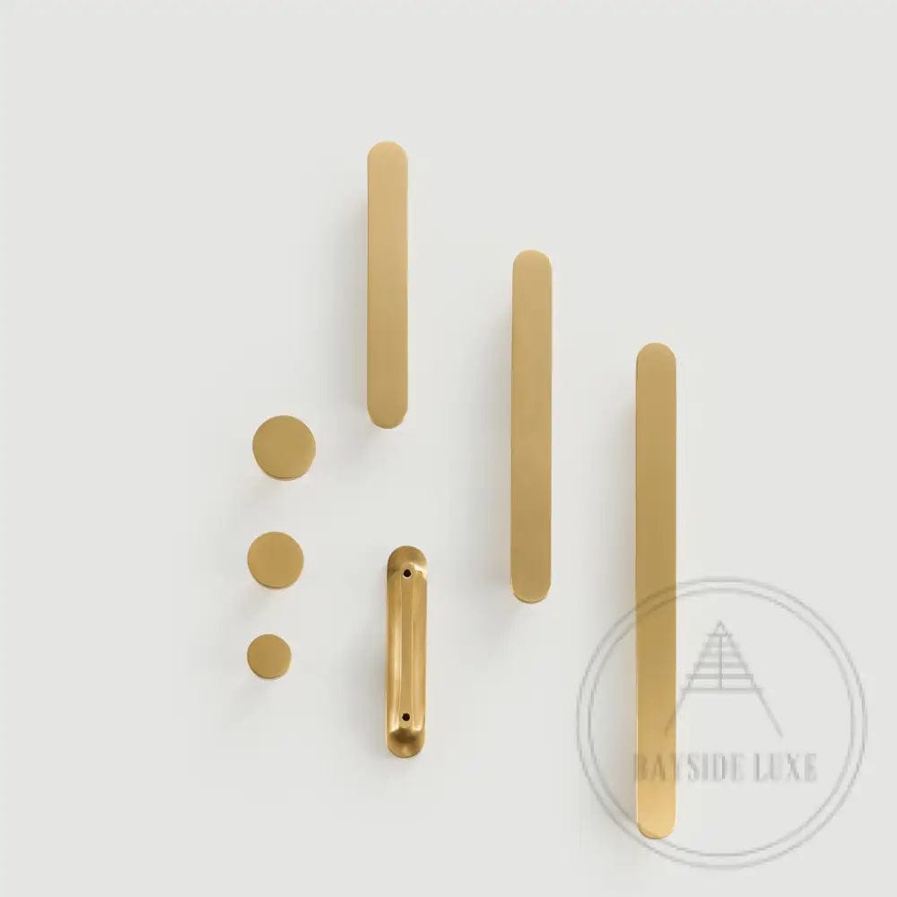 Cabinet Hardware 95 x 17mm (HS64) Bayside Luxe - Canterbury Solid Satin Brass Cabinetry Handles