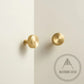 Cabinet Hardware Bayside Luxe - Attadale Satin Brass Cross Knurled Cabinetry Handle