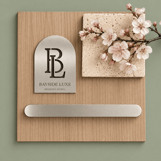 Cabinet Hardware Bayside Luxe Blairgowrie Solid Brushed Nickel Cabinetry Handles