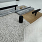 Cabinet Hardware Bayside Luxe - Floreat Solid Black Brass Cross Knurled Cabinetry Handles