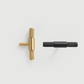 Cabinet Hardware Bayside Luxe - Floreat Solid Black Brass Cross Knurled Cabinetry Handles