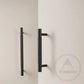 Cabinet Hardware Bayside Luxe - Floreat Solid Black Brass Cross Knurled Cabinetry Handles