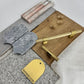 Cabinet Hardware Bayside Luxe - Floreat Solid Satin Brass Cross Knurled Cabinetry Handles