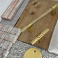 Cabinet Hardware Bayside Luxe - Floreat Solid Satin Brass Cross Knurled Cabinetry Handles