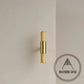 Cabinet Hardware Bayside Luxe - Floreat Solid Satin Brass Cross Knurled Cabinetry Handles