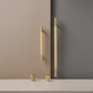 Cabinet Hardware Bayside Luxe - Floreat Solid Satin Brass Cross Knurled Cabinetry Handles