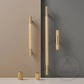 Cabinet Hardware Bayside Luxe - Floreat Solid Satin Brass Cross Knurled Cabinetry Handles