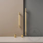 Cabinet Hardware Bayside Luxe - Floreat Solid Satin Brass Cross Knurled Cabinetry Handles