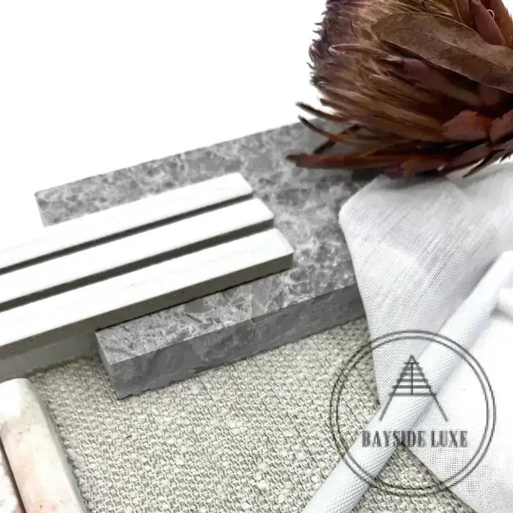 Cabinet Hardware Bayside Luxe - Floreat White Cross Knurled Cabinetry Handles