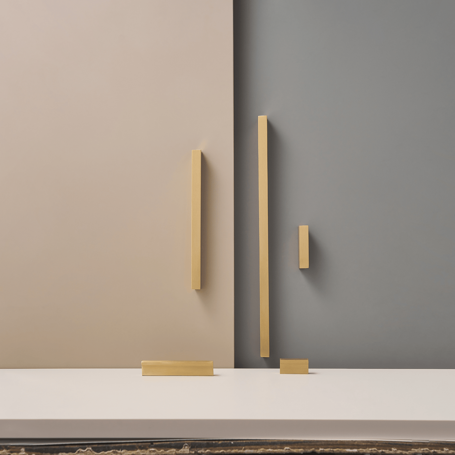 Cabinet Hardware Bayside Luxe - Longueville Satin Brass Lip Pull Cabinetry Handles