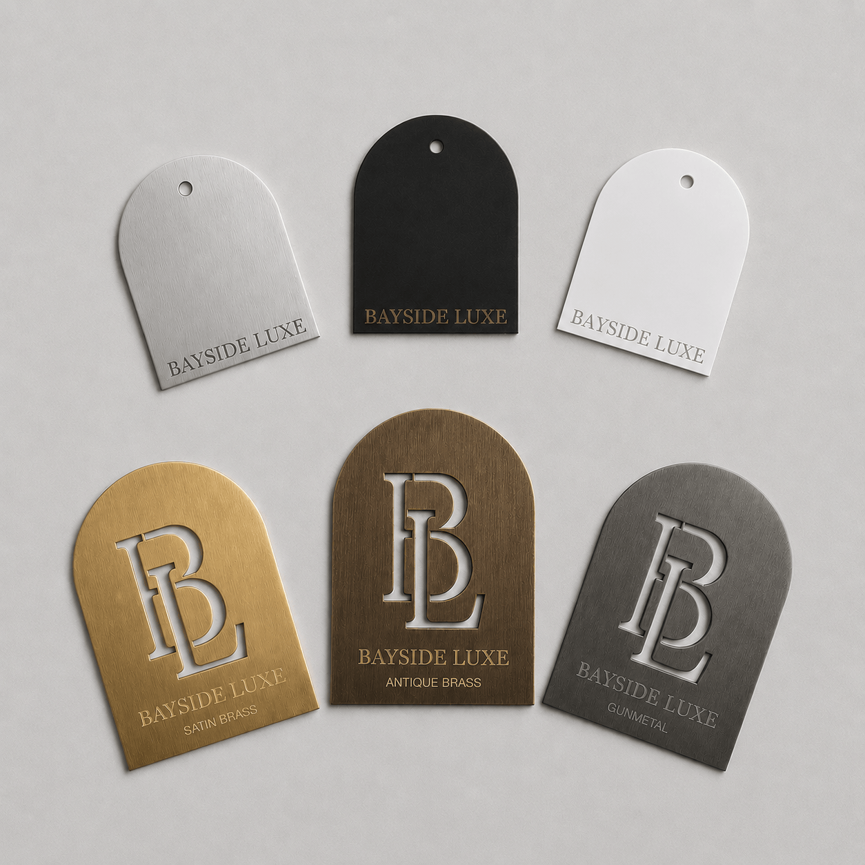 Cabinet Hardware Complete Set of Six Finishes Bayside Luxe Sample Finish Pack