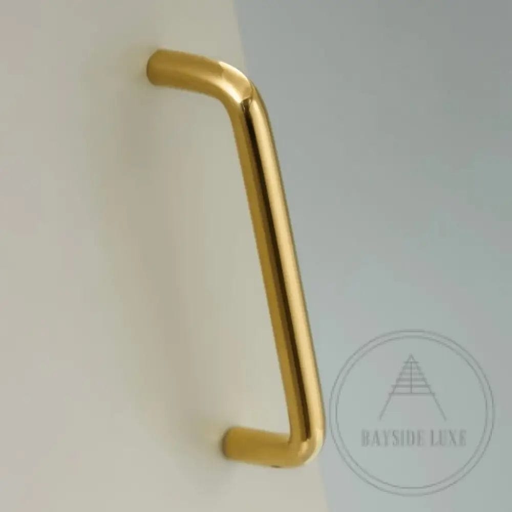 Cabinet Knobs & Handles 106 x 32mm (HS96) / Polished Brass / Solid Brass Bayside Luxe - Nordic Golden Brass Cabinetry Handles