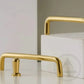 Cabinet Knobs & Handles 137 x 32mm (HS128) / Polished Brass / Solid Brass Bayside Luxe - Nordic Golden Brass Cabinetry Handles