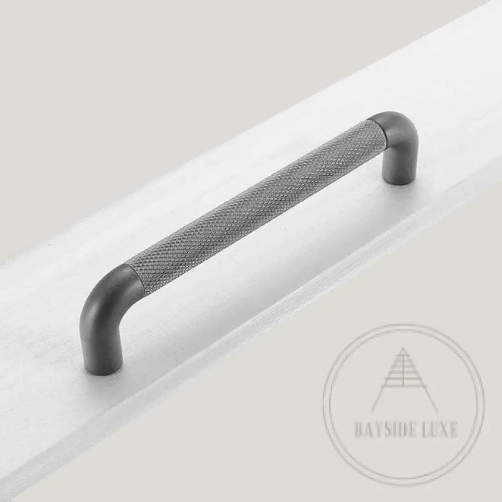 Cabinet Knobs & Handles 140mm x 32mm (HS128) / Gunmetal / Aluminium Bayside Luxe - Double Bay Gunmetal Grey Cabinetry Handles