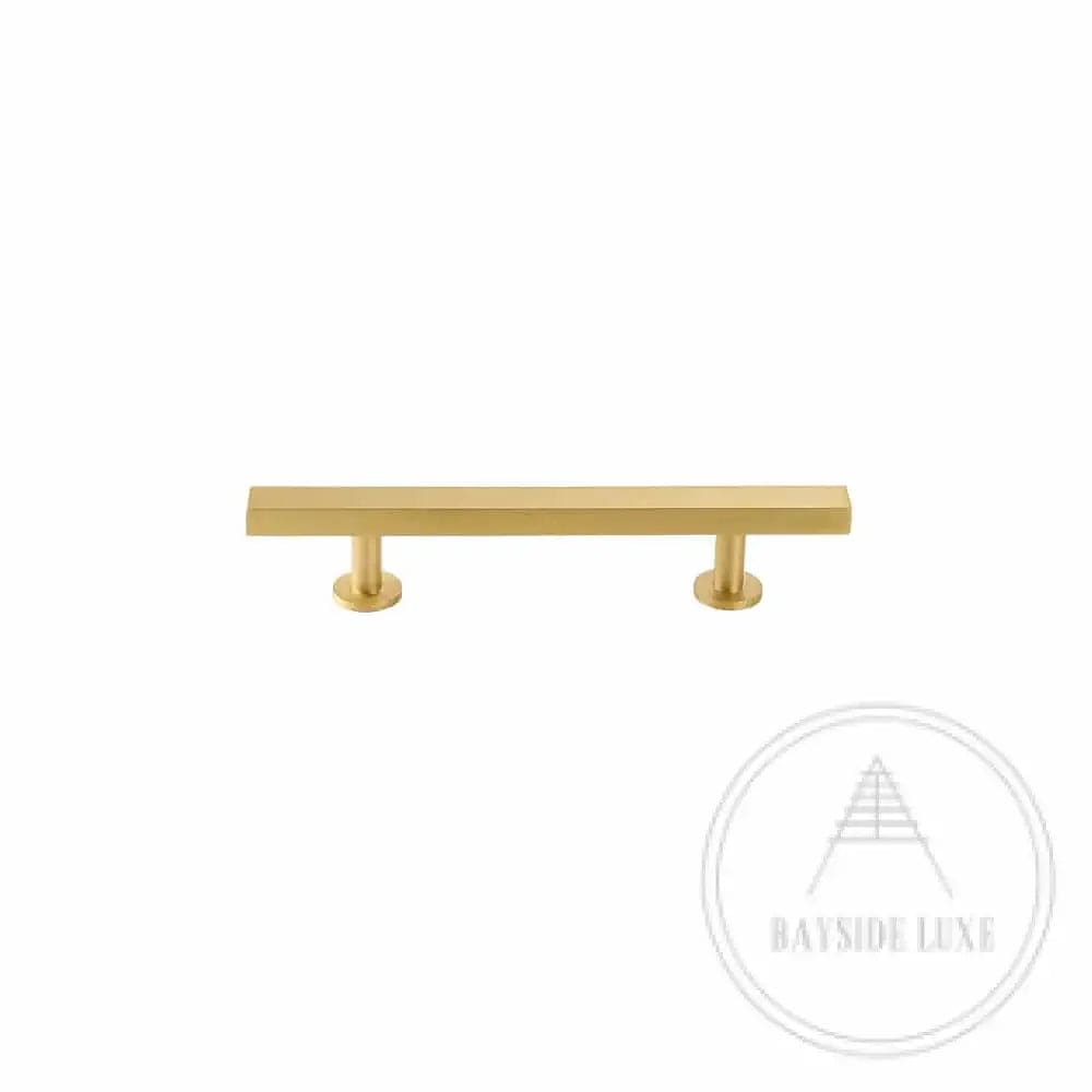 Cabinet Knobs & Handles 150 x 28mm (HS96) / Satin Brass / Solid Brass Bayside Luxe - Bellevue Brass Cabinetry Handles