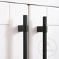 Cabinet Knobs & Handles 156 x 34mm (HS96) / Black / Solid Brass Bayside Luxe - Scarborough Cross Knurled Handle - Black