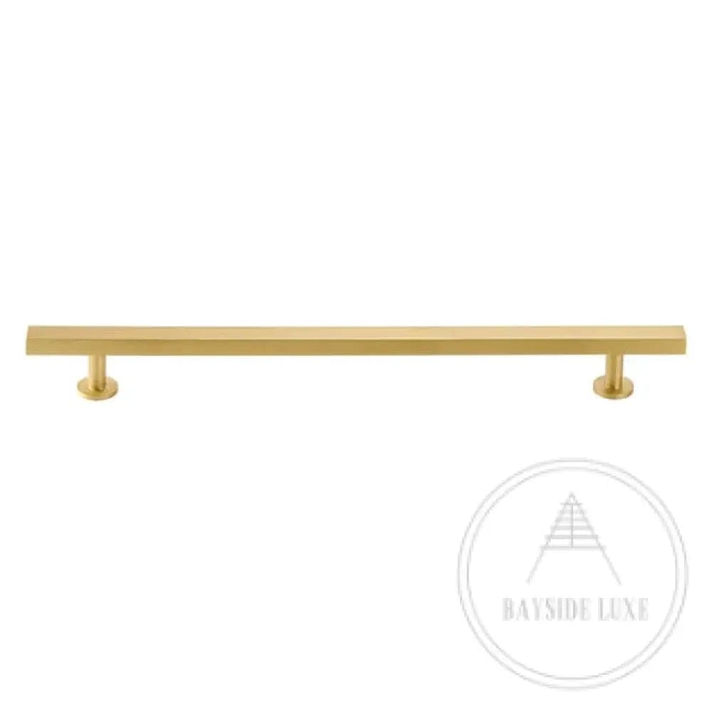 Cabinet Knobs & Handles 220 x 28mm (HS160) / Satin Brass / Solid Brass Bayside Luxe - Bellevue Brass Cabinetry Handles