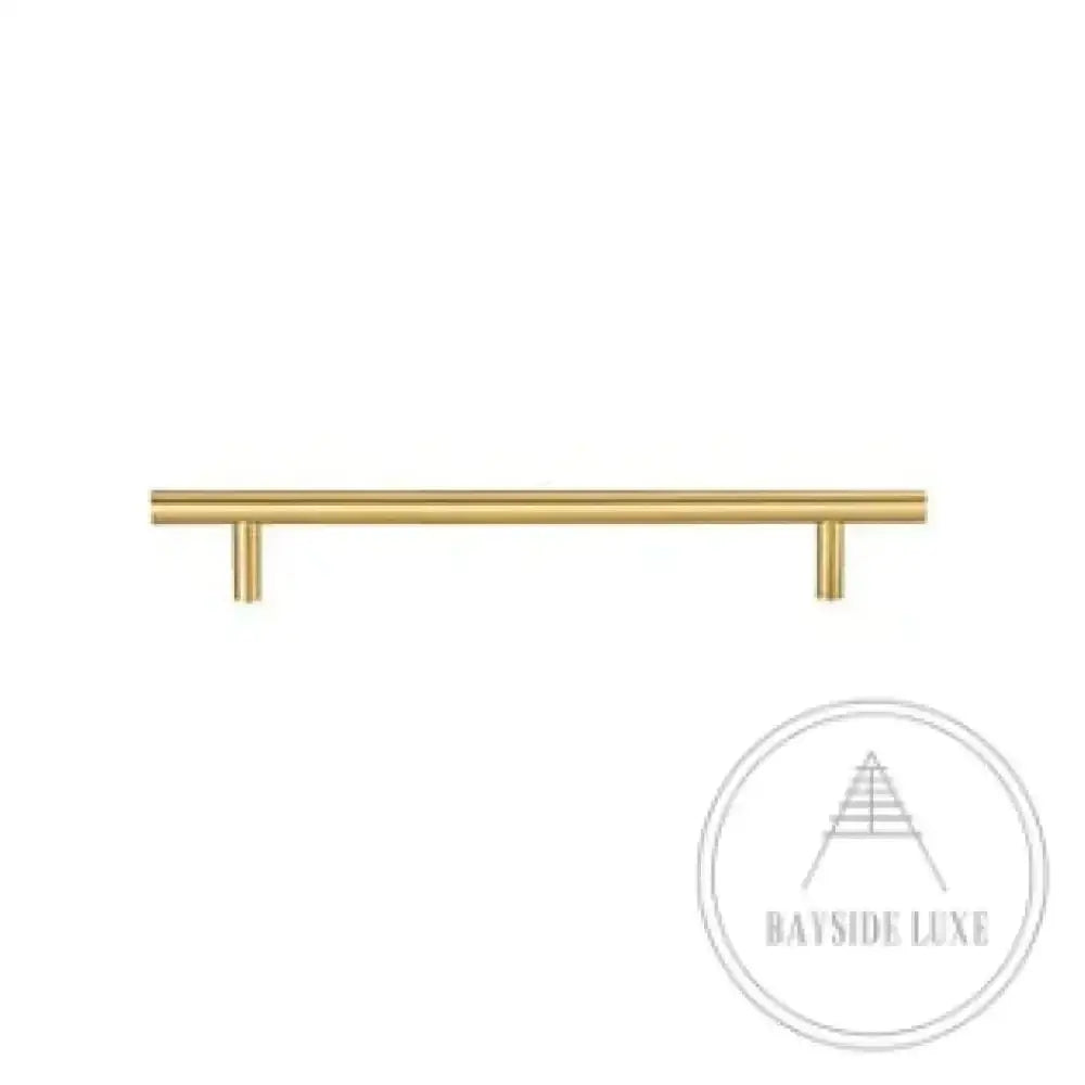 Cabinet Knobs & Handles 220 x 32mm (HS160) / Satin Brass / Solid Brass Bayside Luxe - Rose Bay Satin Brass Handles