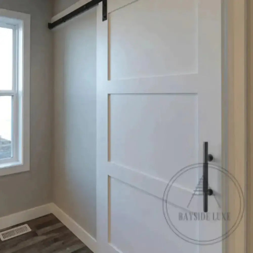 Cabinet Knobs & Handles 275 x 53mm (HS138.5) / Black / Solid Brass Bayside Luxe - Linear Knurled Toorak Black Brass Sliding Door Handle