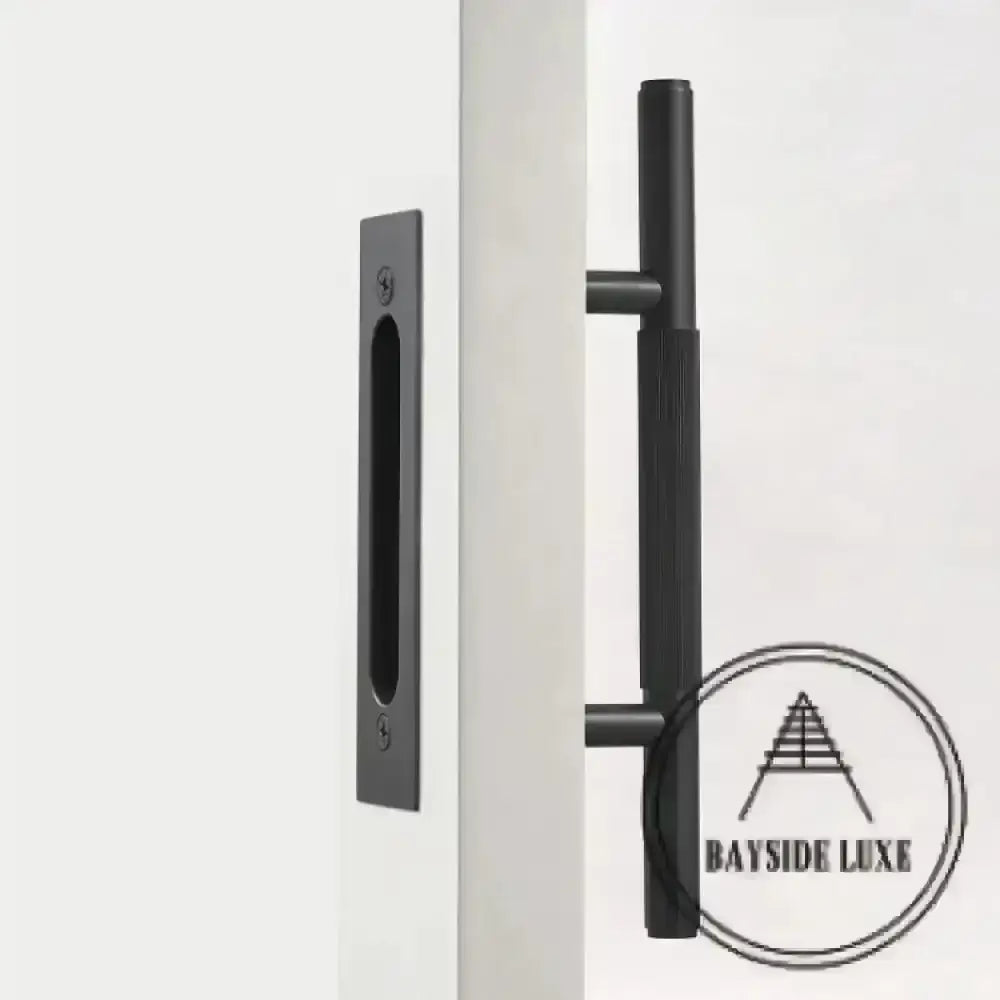 Cabinet Knobs & Handles 275 x 53mm (HS138.5) / Satin Brass / Solid Brass Bayside Luxe - Linear Knurled Toorak Brass Sliding Door Handle