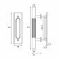 Cabinet Knobs & Handles 275 x 53mm (HS138.5) / Satin Brass / Solid Brass Bayside Luxe - Linear Knurled Toorak Brass Sliding Door Handle
