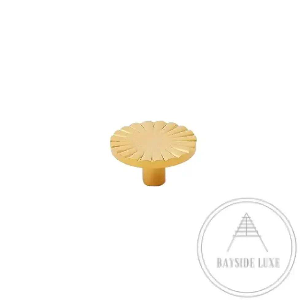 Cabinet Knobs & Handles 30mm / Brass / Solid Brass and Chrome Bayside Luxe - Berry Full Fan Knobs