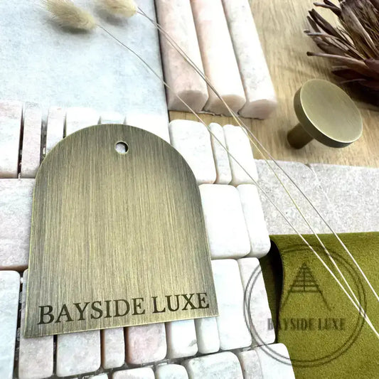 Cabinet Knobs & Handles 32 x 20mm / Antique Brass / Antique Brass Bayside Luxe - Elwood Modern Antique Brass Knobs